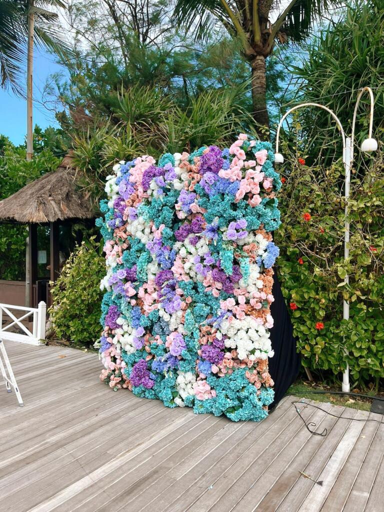 Flower Backdrop at St Regis