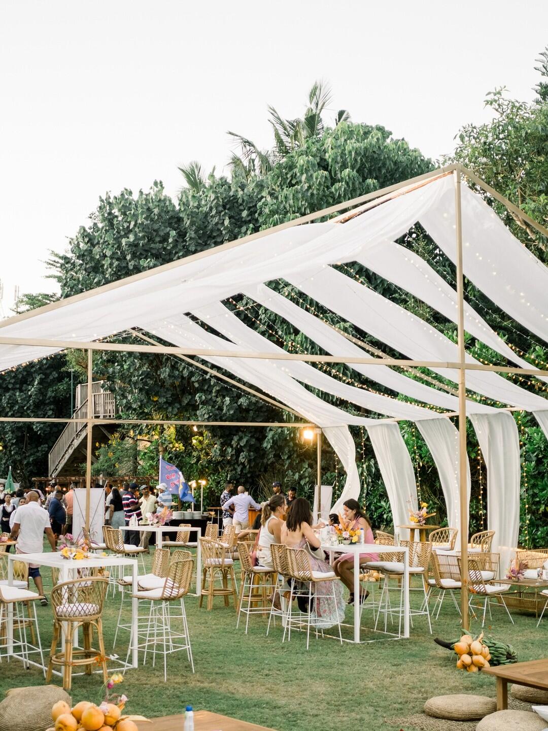 Gold Tent Structure