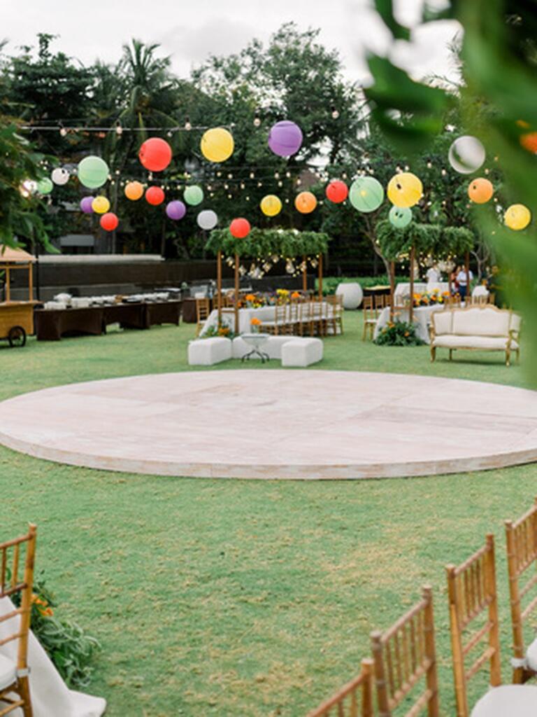 White Washed Round Dance Floor